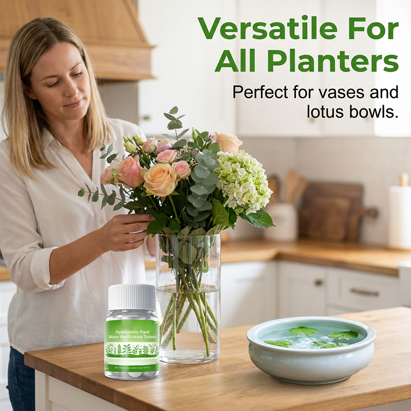 🥳2026 HOT SALE🥳💞50K+ SOLD!💧🌿 50% OFF! Water Purification Tablets – Clears algae & cloudiness, keeps plant water crystal clean. One tablet, instant results! 🌱✨