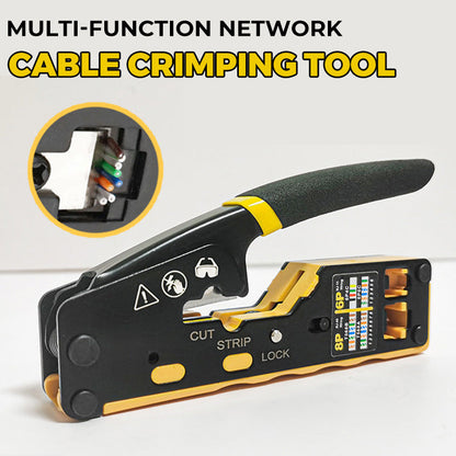 🥳2026 HOT SALE🥳💞50K+ SOLD!🔧🛠️ 50% OFF! Multi‑Function Network Cable Crimping Tool – 3‑in‑1: crimp, cut & strip. Through‑hole design for clean cuts. Color‑coded for error‑free wiring! 📡✨