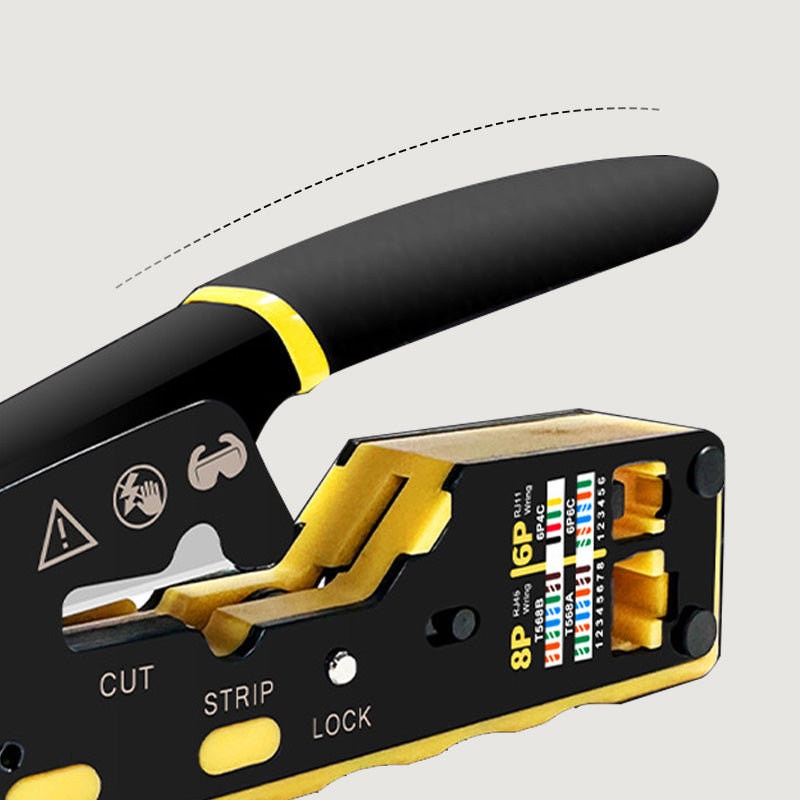 🥳2026 HOT SALE🥳💞50K+ SOLD!🔧🛠️ 50% OFF! Multi‑Function Network Cable Crimping Tool – 3‑in‑1: crimp, cut & strip. Through‑hole design for clean cuts. Color‑coded for error‑free wiring! 📡✨