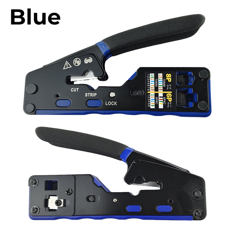 🥳2026 HOT SALE🥳💞50K+ SOLD!🔧🛠️ 50% OFF! Multi‑Function Network Cable Crimping Tool – 3‑in‑1: crimp, cut & strip. Through‑hole design for clean cuts. Color‑coded for error‑free wiring! 📡✨