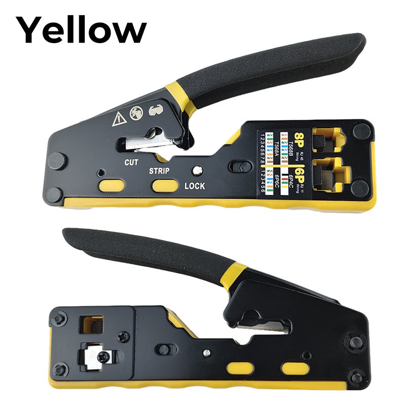 🥳2026 HOT SALE🥳💞50K+ SOLD!🔧🛠️ 50% OFF! Multi‑Function Network Cable Crimping Tool – 3‑in‑1: crimp, cut & strip. Through‑hole design for clean cuts. Color‑coded for error‑free wiring! 📡✨