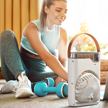 🥳2026 HOT SALE🥳💞50K+ SOLD!🧊🌿 50% OFF! Portable Air Conditioner – Triple‑nozzle mist + fan, ice‑compatible for extra chill. 200ml tank, 7 colours, 5 speeds. Your personal summer oasis! 💨✨