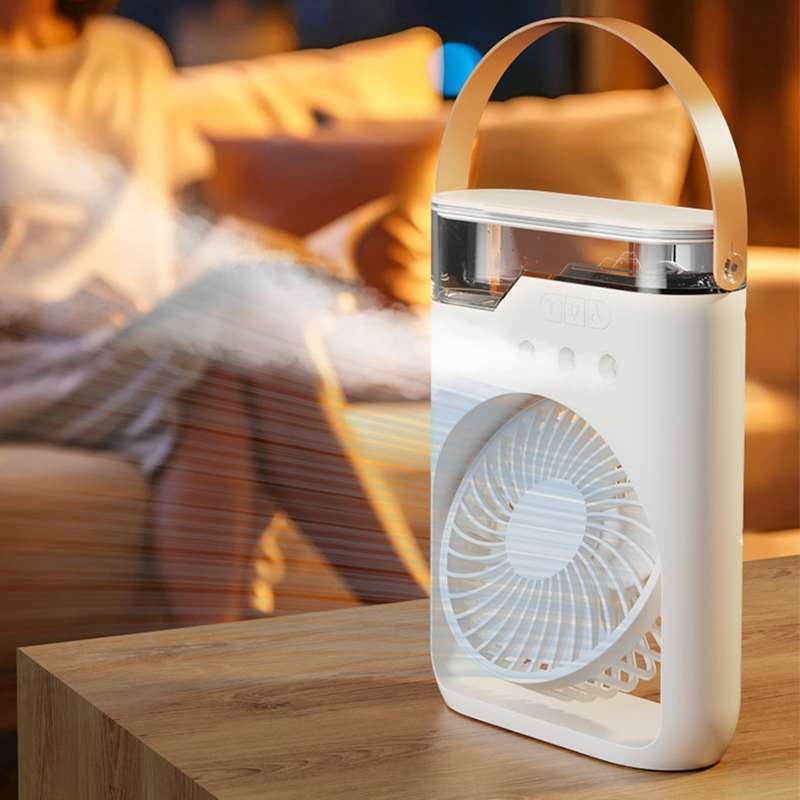🥳2026 HOT SALE🥳💞50K+ SOLD!🧊🌿 50% OFF! Portable Air Conditioner – Triple‑nozzle mist + fan, ice‑compatible for extra chill. 200ml tank, 7 colours, 5 speeds. Your personal summer oasis! 💨✨