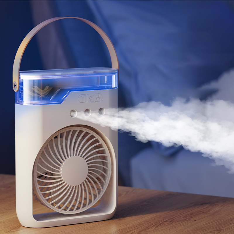 🥳2026 HOT SALE🥳💞50K+ SOLD!🧊🌿 50% OFF! Portable Air Conditioner – Triple‑nozzle mist + fan, ice‑compatible for extra chill. 200ml tank, 7 colours, 5 speeds. Your personal summer oasis! 💨✨