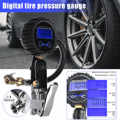 🥳2026 HOT SALE🥳💞50K+ SOLD! 🏎️🔧 LAST DAY 50% OFF! Digital Tire Inflator with Pressure Gauge – ±1% accuracy, 4 units, LED display & bleed valve. Inflate & check tires safely! 🛡️✅