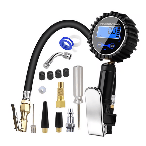 🥳2026 HOT SALE🥳💞50K+ SOLD! 🏎️🔧 LAST DAY 50% OFF! Digital Tire Inflator with Pressure Gauge – ±1% accuracy, 4 units, LED display & bleed valve. Inflate & check tires safely! 🛡️✅