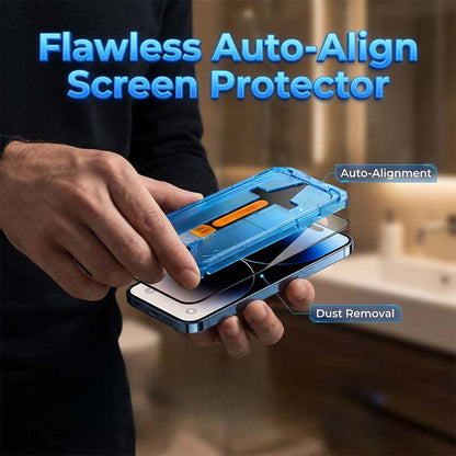 🥳2026 HOT SALE🥳💞50K+ SOLD!📱🛡️ 50% OFF! Auto‑align Screen Protector – 9H tempered glass, dust‑free & bubble‑free. Easy install in seconds – no more misalignment! 🔒✨