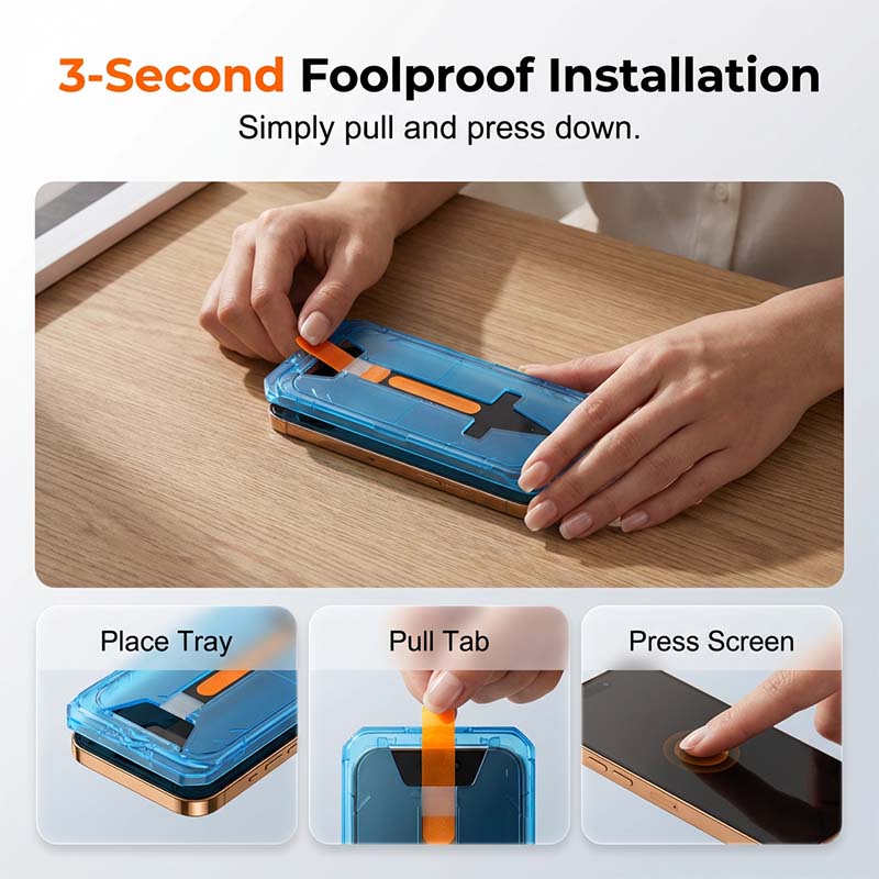 🥳2026 HOT SALE🥳💞50K+ SOLD!📱🛡️ 50% OFF! Auto‑align Screen Protector – 9H tempered glass, dust‑free & bubble‑free. Easy install in seconds – no more misalignment! 🔒✨