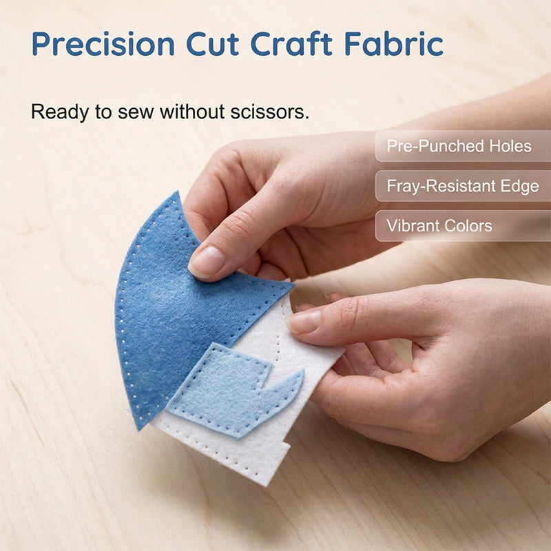 🥳2026 HOT SALE🥳💞50K+ SOLD!🐉🧵 50% OFF! DIY Ice Dragon Felt Patchwork Kit – Pre‑cut fabric, easy stitch holes & visual guide. A magical craft for kids & grandparents! 🌨️✨