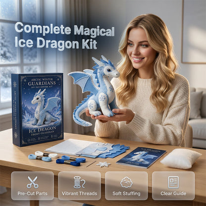 🥳2026 HOT SALE🥳💞50K+ SOLD!🐉🧵 50% OFF! DIY Ice Dragon Felt Patchwork Kit – Pre‑cut fabric, easy stitch holes & visual guide. A magical craft for kids & grandparents! 🌨️✨