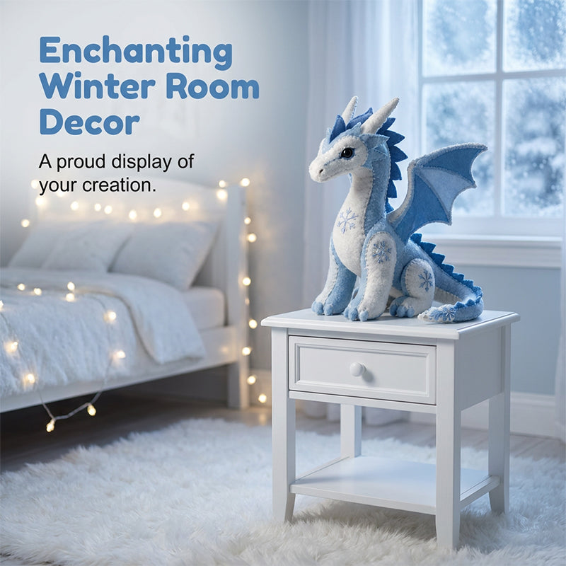 🥳2026 HOT SALE🥳💞50K+ SOLD!🐉🧵 50% OFF! DIY Ice Dragon Felt Patchwork Kit – Pre‑cut fabric, easy stitch holes & visual guide. A magical craft for kids & grandparents! 🌨️✨