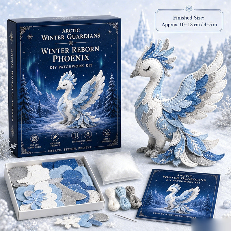 🥳2026 HOT SALE🥳💞50K+ SOLD!🐉🧵 50% OFF! DIY Ice Dragon Felt Patchwork Kit – Pre‑cut fabric, easy stitch holes & visual guide. A magical craft for kids & grandparents! 🌨️✨