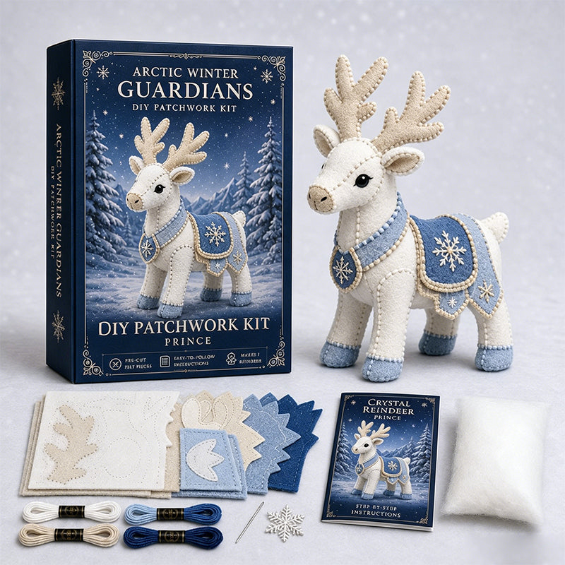 🥳2026 HOT SALE🥳💞50K+ SOLD!🐉🧵 50% OFF! DIY Ice Dragon Felt Patchwork Kit – Pre‑cut fabric, easy stitch holes & visual guide. A magical craft for kids & grandparents! 🌨️✨