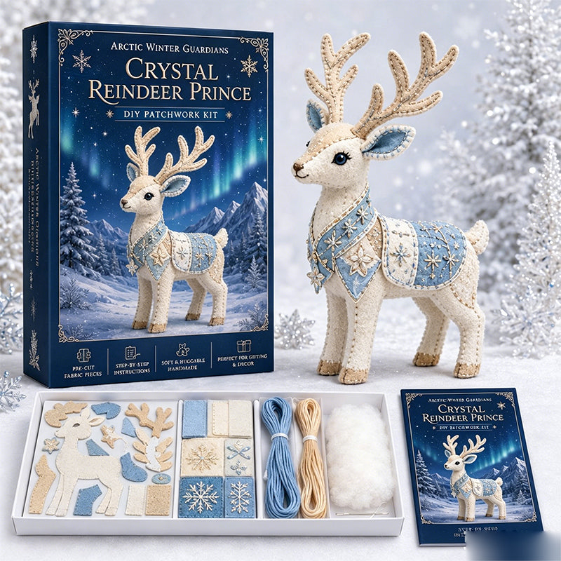 🥳2026 HOT SALE🥳💞50K+ SOLD!🐉🧵 50% OFF! DIY Ice Dragon Felt Patchwork Kit – Pre‑cut fabric, easy stitch holes & visual guide. A magical craft for kids & grandparents! 🌨️✨