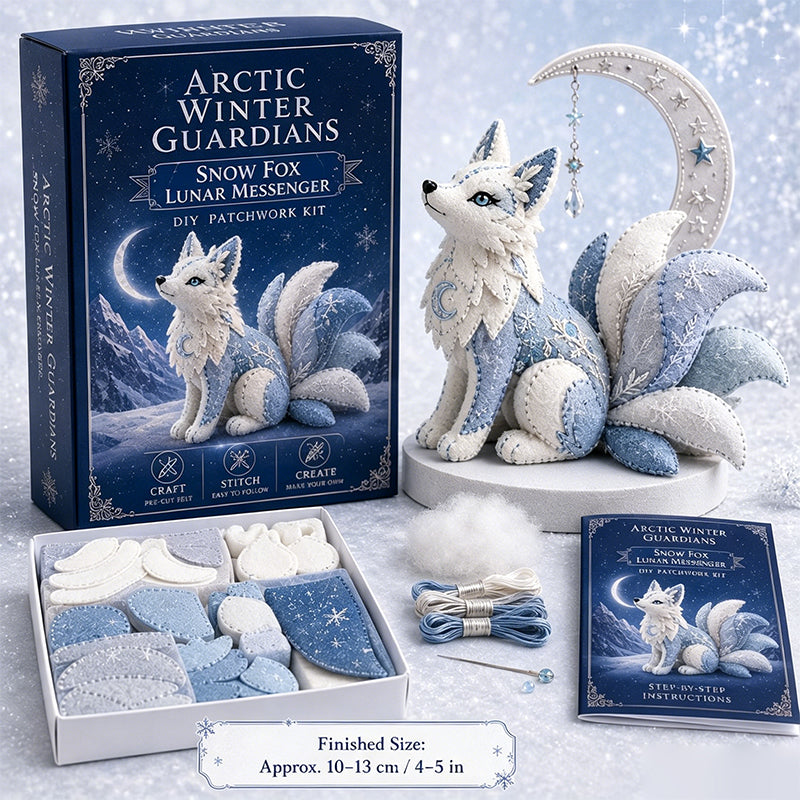🥳2026 HOT SALE🥳💞50K+ SOLD!🐉🧵 50% OFF! DIY Ice Dragon Felt Patchwork Kit – Pre‑cut fabric, easy stitch holes & visual guide. A magical craft for kids & grandparents! 🌨️✨