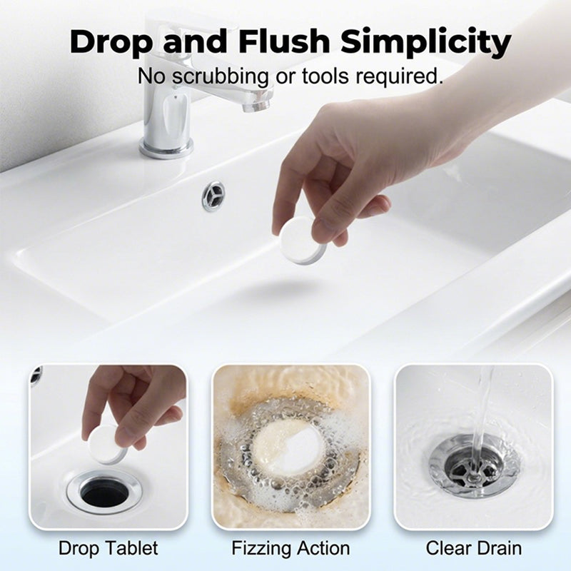 🧼 Buy 2, get 3 free! ⏰ Effervescent tablets for clearing drain clogs – reliably dissolve hair, grease, and dirt – work quickly and gently – for the kitchen, bathroom, and sink