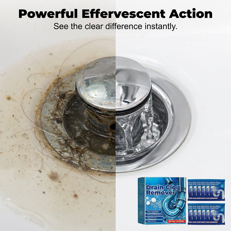 🧼 Buy 2, get 3 free! ⏰ Effervescent tablets for clearing drain clogs – reliably dissolve hair, grease, and dirt – work quickly and gently – for the kitchen, bathroom, and sink