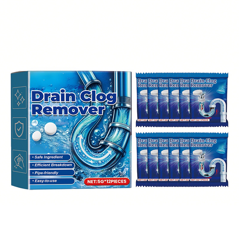 🧼 Buy 2, get 3 free! ⏰ Effervescent tablets for clearing drain clogs – reliably dissolve hair, grease, and dirt – work quickly and gently – for the kitchen, bathroom, and sink