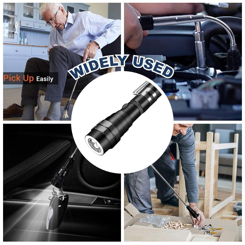 🥳2026 HOT SALE🥳💞50K+ SOLD!🔦🧲 50% OFF! Magnetic Telescopic Flashlight – Extends 16–56cm, 360° gooseneck. Strong magnet, super bright. Perfect for hard‑to‑reach spots! 🛠️✨