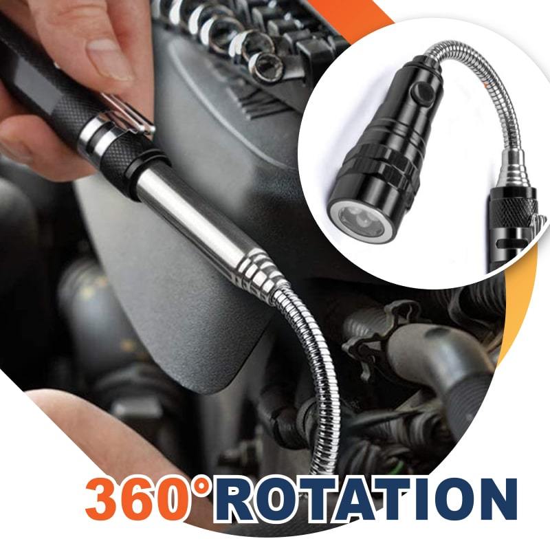 🥳2026 HOT SALE🥳💞50K+ SOLD!🔦🧲 50% OFF! Magnetic Telescopic Flashlight – Extends 16–56cm, 360° gooseneck. Strong magnet, super bright. Perfect for hard‑to‑reach spots! 🛠️✨