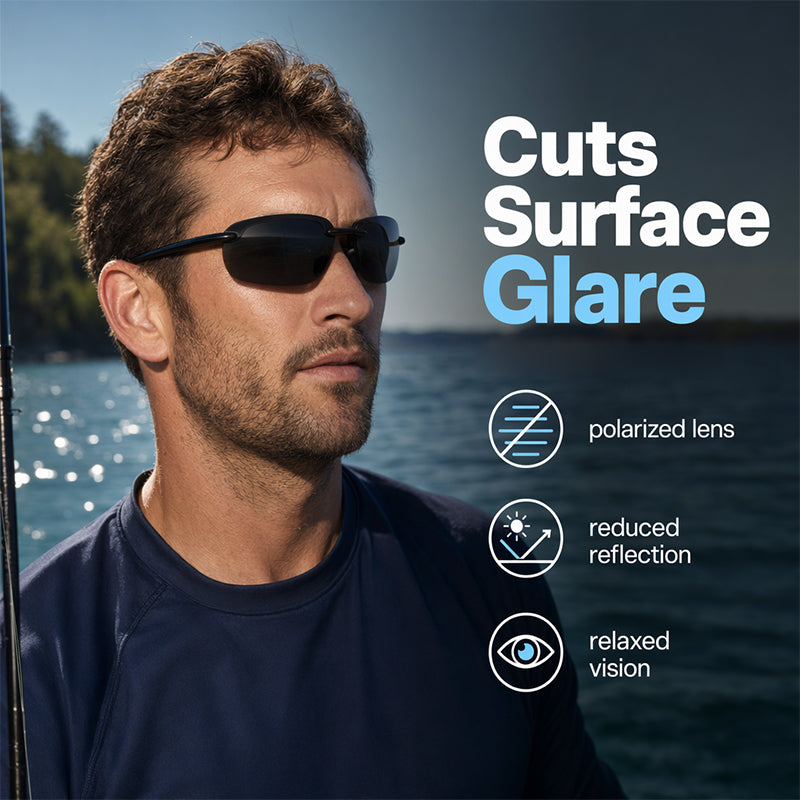 🥳2026 HOT SALE🥳💞50K+ SOLD!🎣🪄 50% OFF! Ultra‑Light Polarized Fishing Sunglasses – Only 15g, cuts glare, sees through water. All‑day comfort for lake & river! 🌊✨