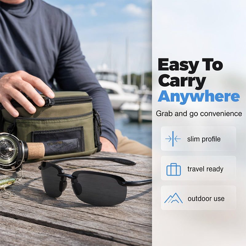🥳2026 HOT SALE🥳💞50K+ SOLD!🎣🪄 50% OFF! Ultra‑Light Polarized Fishing Sunglasses – Only 15g, cuts glare, sees through water. All‑day comfort for lake & river! 🌊✨