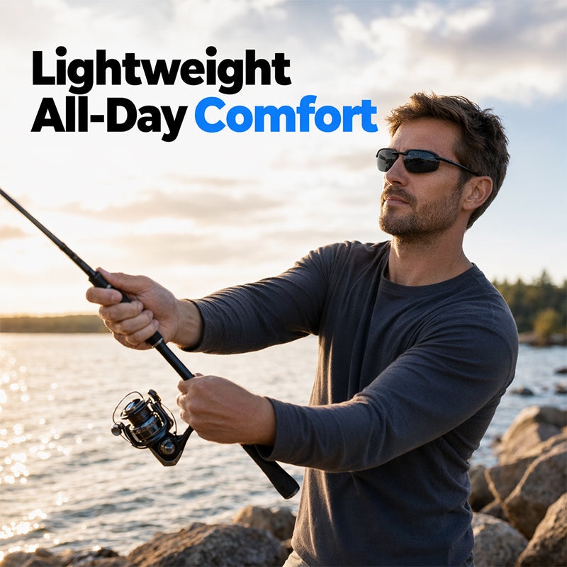 🥳2026 HOT SALE🥳💞50K+ SOLD!🎣🪄 50% OFF! Ultra‑Light Polarized Fishing Sunglasses – Only 15g, cuts glare, sees through water. All‑day comfort for lake & river! 🌊✨