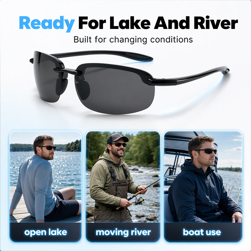 🥳2026 HOT SALE🥳💞50K+ SOLD!🎣🪄 50% OFF! Ultra‑Light Polarized Fishing Sunglasses – Only 15g, cuts glare, sees through water. All‑day comfort for lake & river! 🌊✨