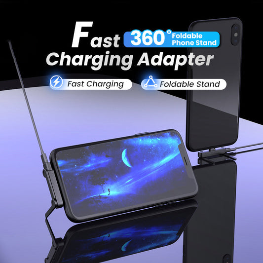 🥳2026 HOT SALE🥳💞50K+ SOLD!🔌🔄 50% OFF! Fast Charging Adapter with 360° Foldable Stand – 240W PD, rotates for portrait/landscape. No extra stand needed. Charge & watch hands‑free! 📱✨
