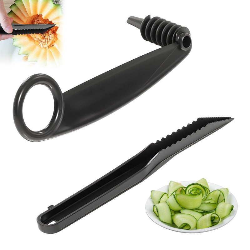Spiral and V Tool Duo for Fruit Decorating
