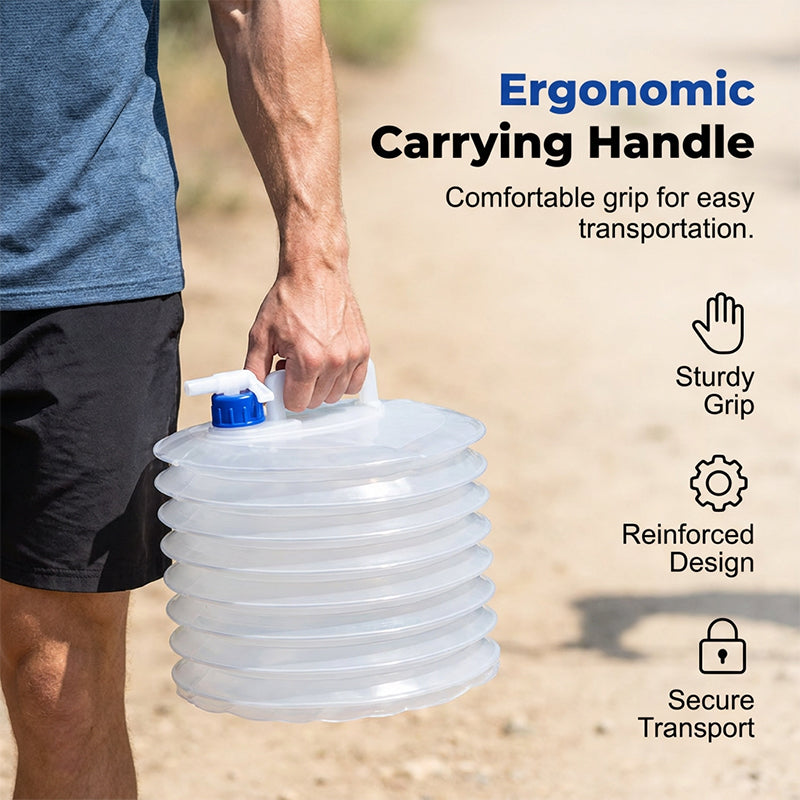 🥳2026 HOT SALE🥳💞50K+ SOLD!🚐💧 50% OFF! Collapsible Water Container with Spigot – Folds flat, stores small. Leak‑proof tap, easy pour. Perfect for camping & road trips! 🏕️✨