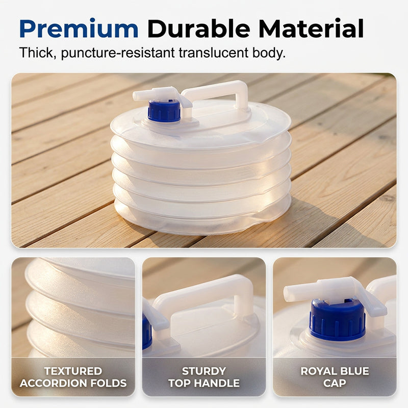 🥳2026 HOT SALE🥳💞50K+ SOLD!🚐💧 50% OFF! Collapsible Water Container with Spigot – Folds flat, stores small. Leak‑proof tap, easy pour. Perfect for camping & road trips! 🏕️✨