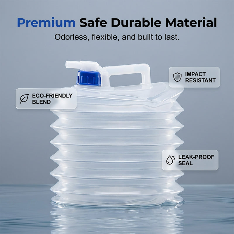 🥳2026 HOT SALE🥳💞50K+ SOLD!🚐💧 50% OFF! Collapsible Water Container with Spigot – Folds flat, stores small. Leak‑proof tap, easy pour. Perfect for camping & road trips! 🏕️✨