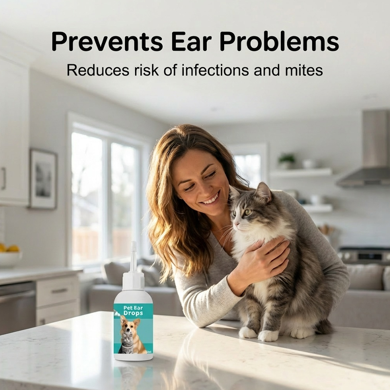 🥳2026 HOT SALE🥳💞50K+ SOLD! 🐶🦴 50% OFF! Pet Ear Cleansing Drops – gently dissolves wax & debris, soothes itchy ears. Soft silicone tip reaches deep without scratching – no more struggling with cotton buds! 🐱💚