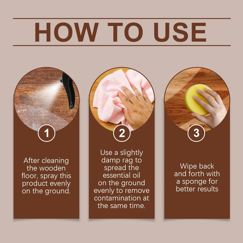 🥳2026 HOT SALE🥳💞50K+ SOLD!🐝🪵 50% OFF! Natural Beeswax Floor Spray – Deeply nourishes wood, prevents cracking & warping. Restores shine, protects daily wear. Easy spray & wipe! ✨🧽