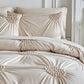 🥳2026 HOT SALE🥳💞50K+ SOLD!💤🌙 50% OFF! Elegant Tufted Floral Pinch Pleat Duvet Cover Set – Premium soft & breathable blend, timeless khaki tone. 35K+ sold – create your dream bedroom today! 🛏️✨