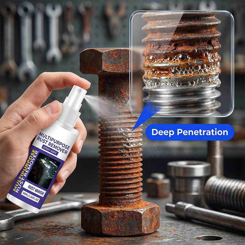 🥳2026 HOT SALE🥳💞50K+ SOLD!🧴⚙️ 50% OFF! Polishing & Rust Remover Spray – Dissolves rust, restores shine on cars & tools. No acid, safe on metal. Spray & wipe! 🛞✨
