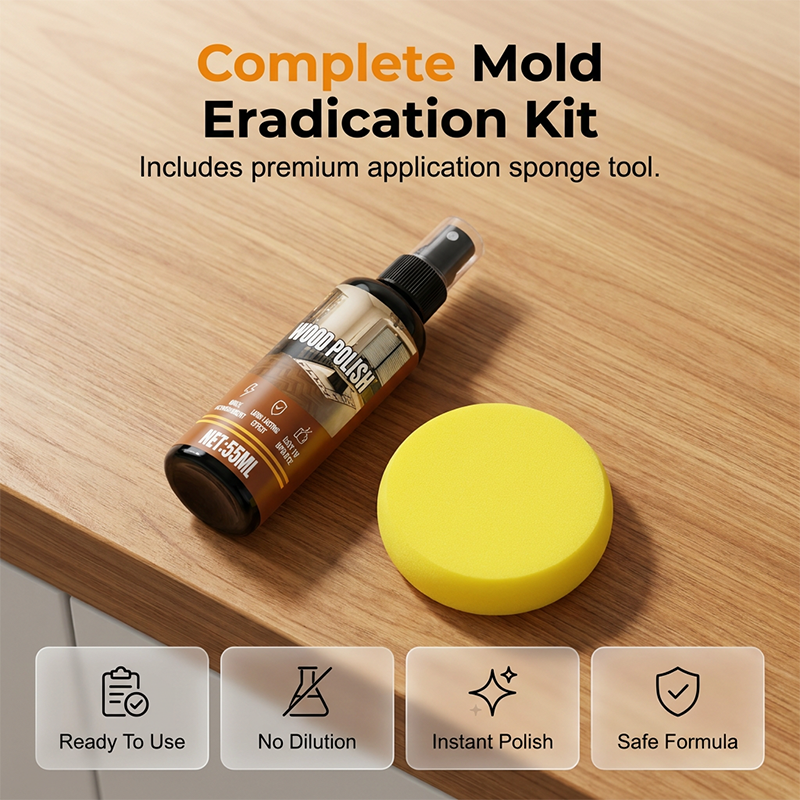 🥳2026 HOT SALE🥳💞50K+ SOLD!🌲🧴 50% OFF! Wood Mold Remover Spray – Instantly removes deep stains & fungal growth. Safe for all finishes. Restores natural wood grain. 💪✨