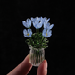 🥳2026 HOT SALE🥳💞50K+ SOLD! 🎁✨ 50% OFF! Mini Glass Bouquet – 6cm tall, 7 glass flowers + vase, never withers. Elegant gift for home & office! 🏠💚
