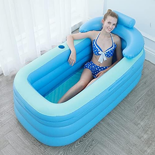 🥳2026 HOT SALE🥳💞50K+ SOLD!🛁💨 50% OFF! Inflatable Bathtub – Triple‑layer insulation, zippered cover locks in heat. Soft bubble bottom, cup holder included. Spa at home! 🌊✨