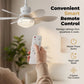 🥳2026 HOT SALE🥳💞50K+ SOLD!💡🌀 50% OFF! 2‑in‑1 Cooling LED Ceiling Fan – Light & fan in one, remote controlled. 3‑colour dimming, 3 speeds. Easy E27 screw‑in install! 🏠✨