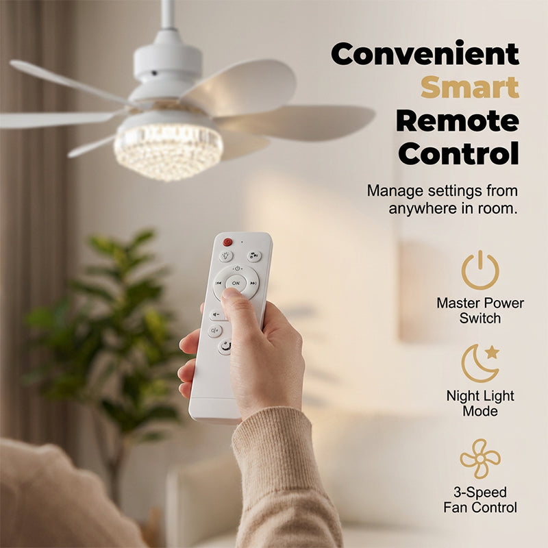 🥳2026 HOT SALE🥳💞50K+ SOLD!💡🌀 50% OFF! 2‑in‑1 Cooling LED Ceiling Fan – Light & fan in one, remote controlled. 3‑colour dimming, 3 speeds. Easy E27 screw‑in install! 🏠✨