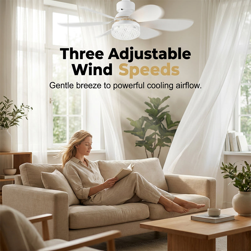 🥳2026 HOT SALE🥳💞50K+ SOLD!💡🌀 50% OFF! 2‑in‑1 Cooling LED Ceiling Fan – Light & fan in one, remote controlled. 3‑colour dimming, 3 speeds. Easy E27 screw‑in install! 🏠✨