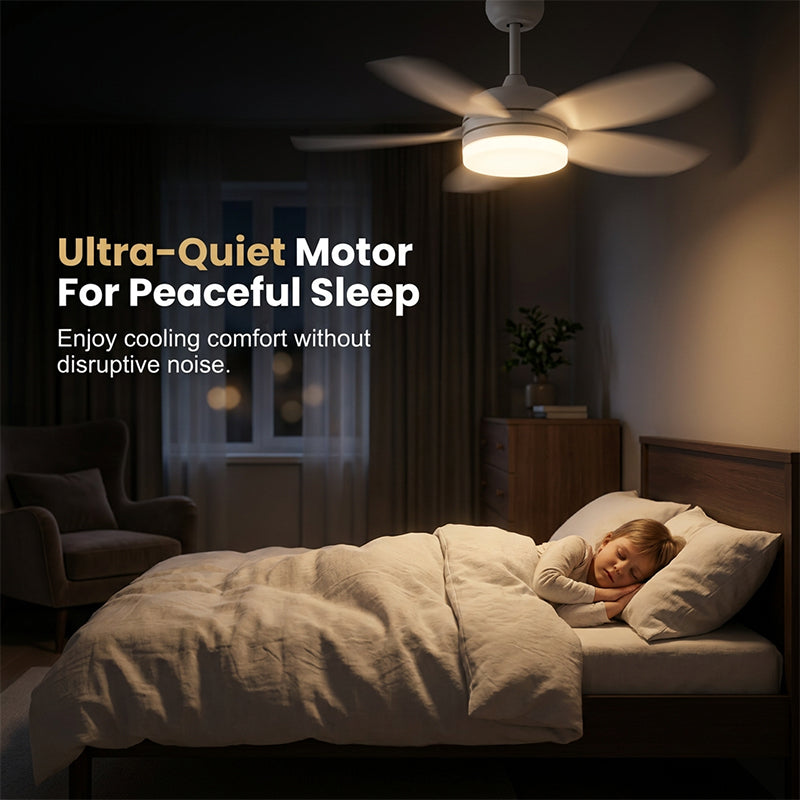 🥳2026 HOT SALE🥳💞50K+ SOLD!💡🌀 50% OFF! 2‑in‑1 Cooling LED Ceiling Fan – Light & fan in one, remote controlled. 3‑colour dimming, 3 speeds. Easy E27 screw‑in install! 🏠✨