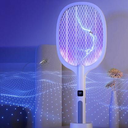 🥳2026 HOT SALE🥳💞50K+ SOLD!🦟⚡ 50% OFF! Smart Mosquito Zapper & Trap Lamp – Handheld racket + auto trap lamp. UV light attracts, digital display shows battery. Dual‑mode defence! 🔋✨