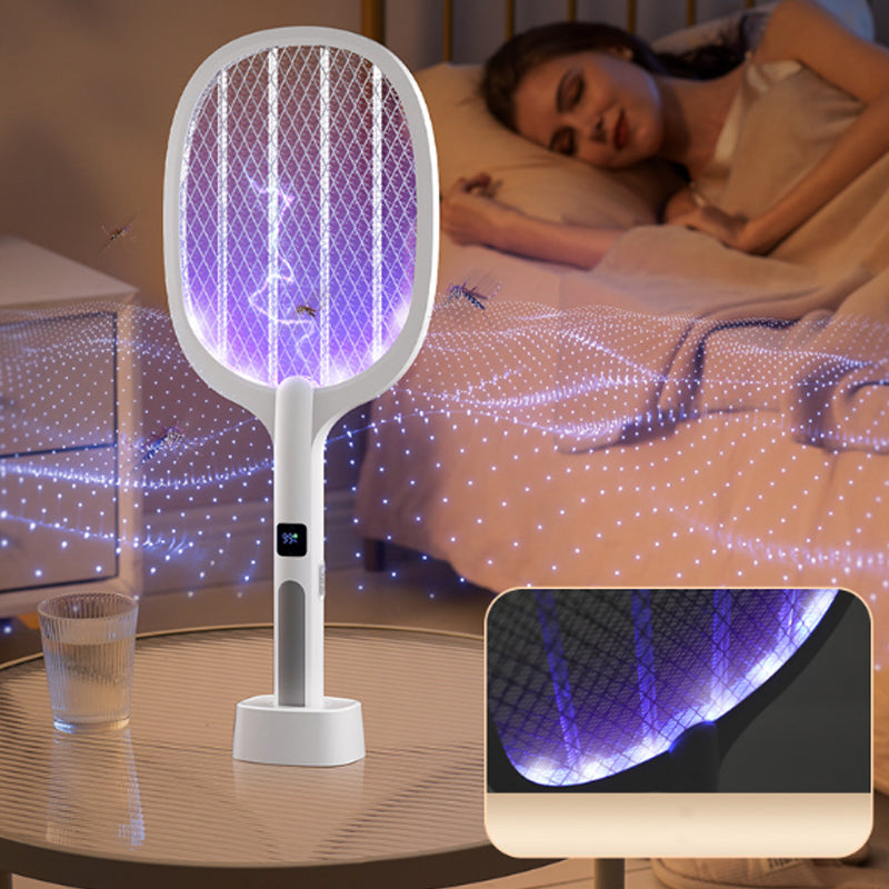 🥳2026 HOT SALE🥳💞50K+ SOLD!🦟⚡ 50% OFF! Smart Mosquito Zapper & Trap Lamp – Handheld racket + auto trap lamp. UV light attracts, digital display shows battery. Dual‑mode defence! 🔋✨