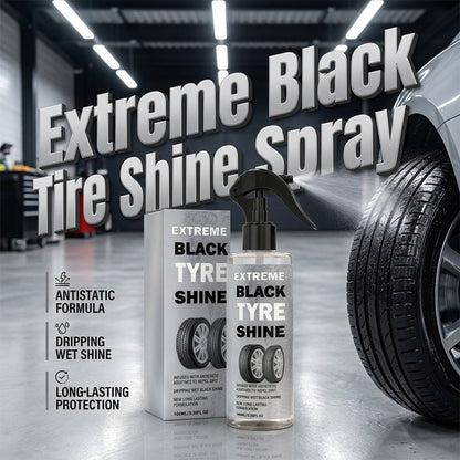 🥳2026 HOT SALE🥳💞50K+ SOLD!🛞✨ 50% OFF! Tire Shine Spray – Instant wet black shine, lasts for weeks. Anti‑static formula repels dirt. No wiping, just spray & go! 🚗💨