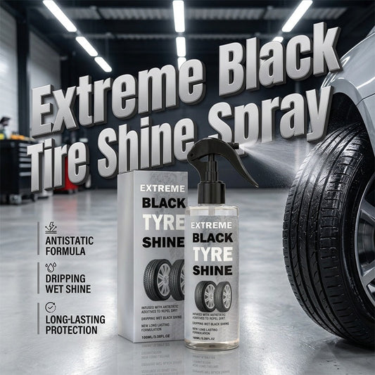 🥳2026 HOT SALE🥳💞50K+ SOLD!🛞✨ 50% OFF! Tire Shine Spray – Instant wet black shine, lasts for weeks. Anti‑static formula repels dirt. No wiping, just spray & go! 🚗💨