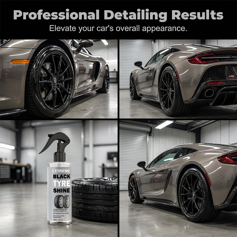 🥳2026 HOT SALE🥳💞50K+ SOLD!🛞✨ 50% OFF! Tire Shine Spray – Instant wet black shine, lasts for weeks. Anti‑static formula repels dirt. No wiping, just spray & go! 🚗💨