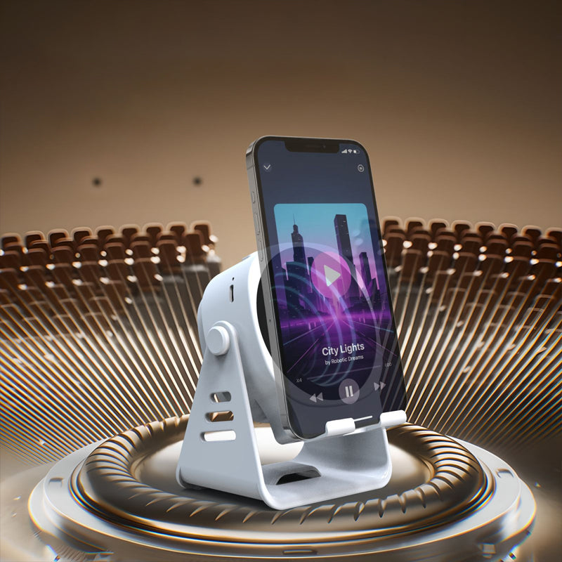 🥳2026 HOT SALE🥳💞50K+ SOLD!🔊📱 50% OFF! Induction Speaker Phone Stand – No Bluetooth needed, just place & play. 360° surround sound, holds any phone. Effortless audio! 🎶✨
